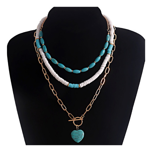 Collar Con Colgante Bohemio De Lujo En Forma De Corazón
