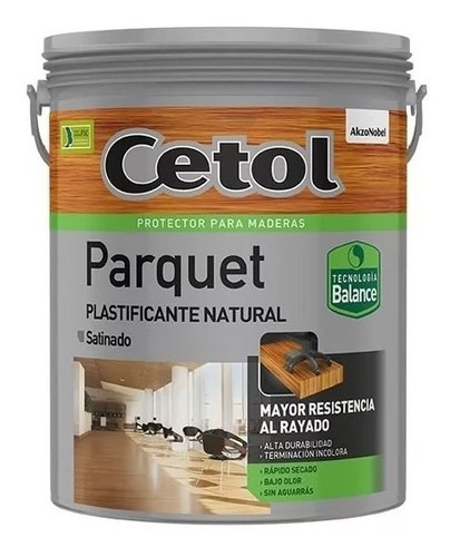 Cetol Parquet Plastificante Al Agua Satinado 4 Lt