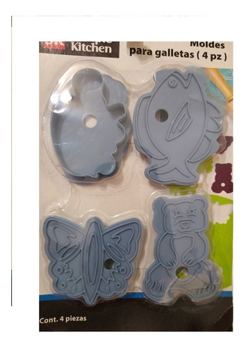 4 Cortadores - Moldes Para Galletas Simple Kitchen