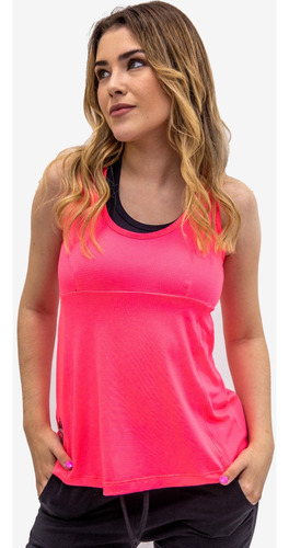 Musculosa Deportiva Mujer Entallada Mesh Con Lycra Afra