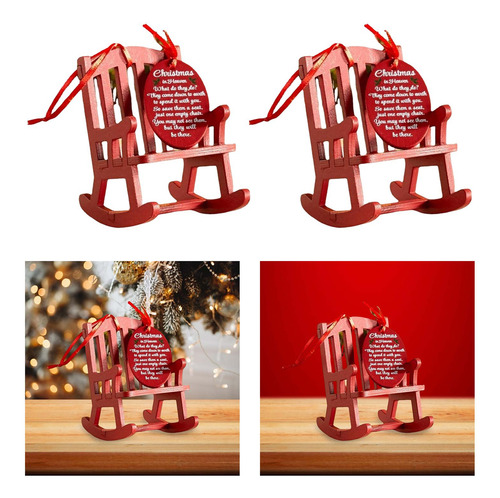 2x Adorno De Mecedora De Navidad En Miniatura Colgante De