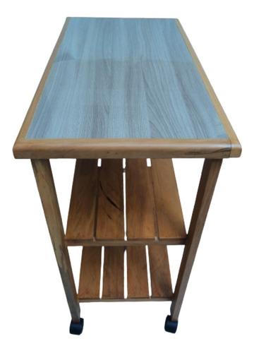 Mesa De Madera Formica Divisiones Con Ruedas 120x60 Cm.