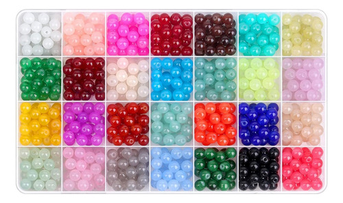 Perlas De Vidrio Para Hacer Joyas, 700 Unidades, 28 Colores,