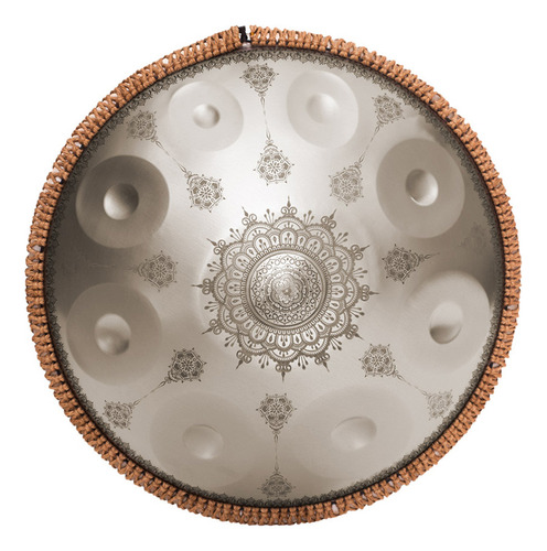 Instrumento Handpan De Aleación De 16 Pulgadas En Ratán Plat