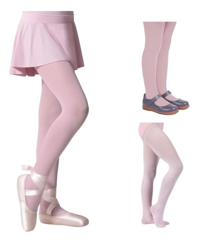 Meia Calça Jazz Ballet Infantil  Menina Tradicional Rosa