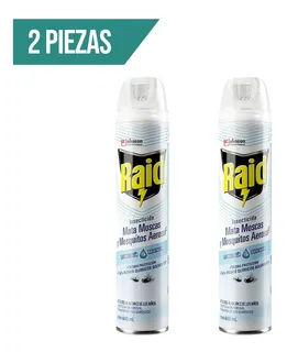 2 Pz Insecticida Raid Mata Moscas 400ml