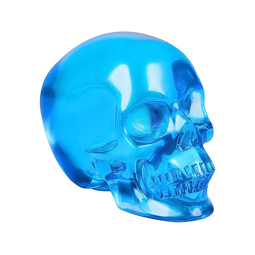 2.5  Realistic Halloween Blue Glass Skull Decorative Cx9ba