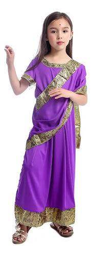 A Disfraz De Cosplay Indio Para Niñas Sari Indio De