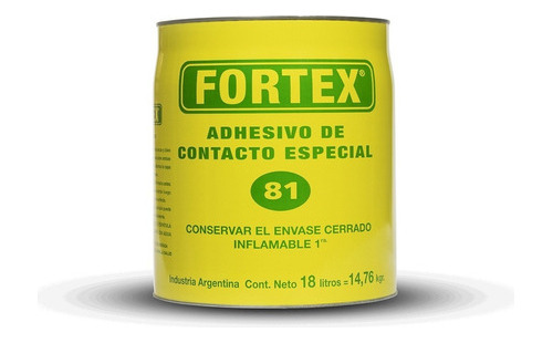 Adhesivo Cemento De Contacto Fortex C81 18 Litros 10004 - Mm