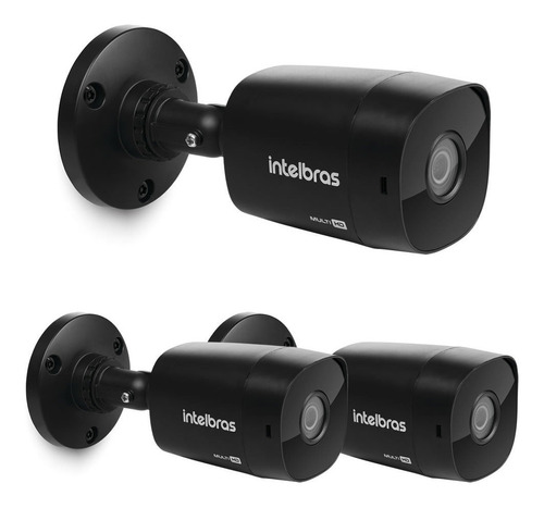 Kit 3 Câmeras 2 Megapixels 30m Vhd 1230 B G7 Black Intelbras