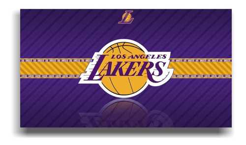 Cuadro Los Angeles Lakers - Nba - Vinilo Y Mdf - 45cm X 30cm