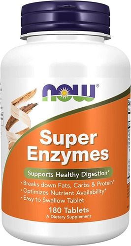 Super Enzymes Now 180 Tabletas - Unidad a $216900