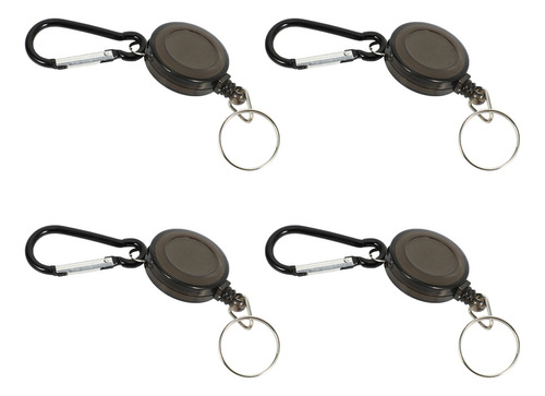 Llavero Retráctil Con Forma De Carabí, Soporte Para Insignia