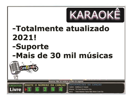 Karaoke 2020,profissional - Software Original! 30 Mil Música