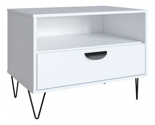 Mesa De Cabeceira 1 Gaveta Branco Tx 1002 - Bentec Móveis