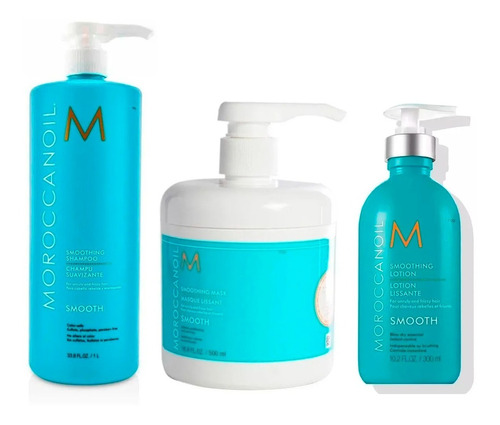 Moroccanoil Shampoo + Mascara Smooth Grandes + Locion Smooth