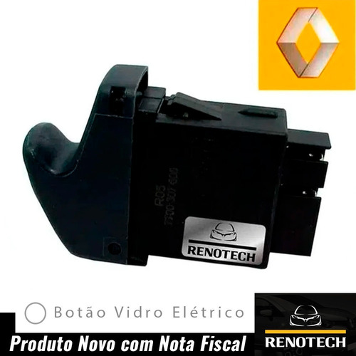 Imagem 2 de 10 de 7700307605 Botão Do Vidro Elétrico Automático 5 Pinos Scenic