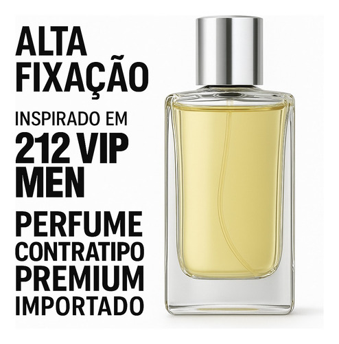 Perfume 212 Vip Men Masculino Tipo Importado 50 Ml Alta Qualidade Para Presente