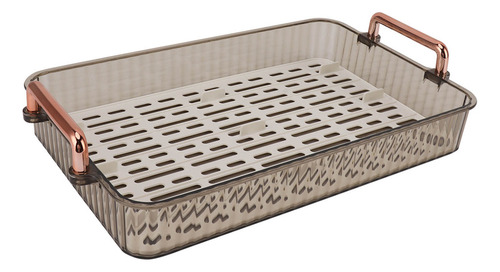 Bandeja De Té Rectangular De Doble Capa Con Drenaje Para