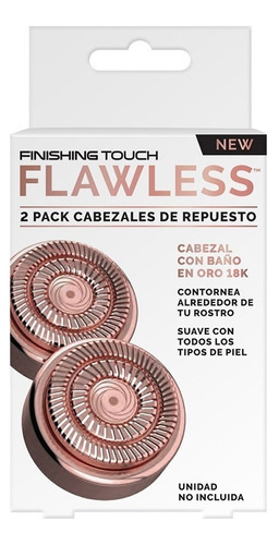 Flawless Repuestos Para Depiladora Facial Eléctrica 2 Piezas Color Rosa