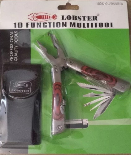 Imagen 3 de 3 de Multiherramientas Lobster 10 Fun Con Linterna Alicate Navaja