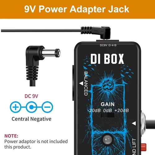 Di Box Guitar Pedal For Direct Box Signal Converter Mat...