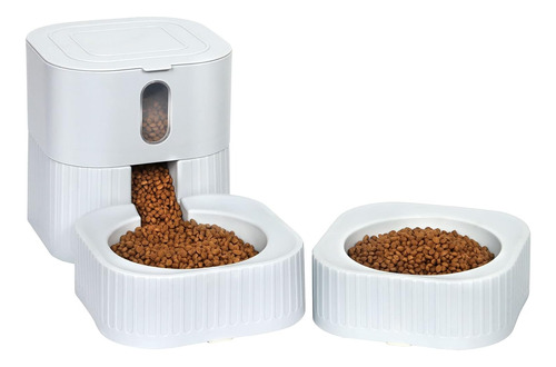 Pack 2 Dispensador Alimento Y Agua Para Mascota Perros Gatos