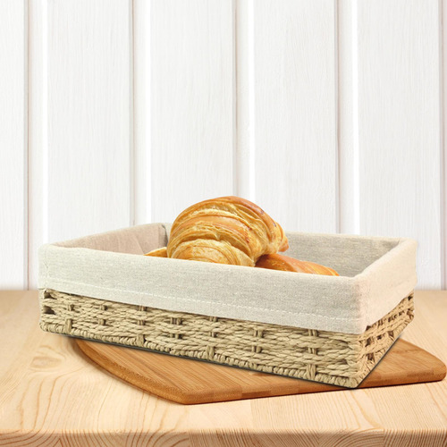 Cesta De Almacenamiento Tejida A Mano, Beige Amarillo S