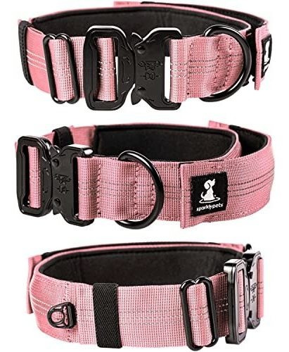 Chispa Chispa Collar De Perro Ancho Con Mango  Collar 37cse