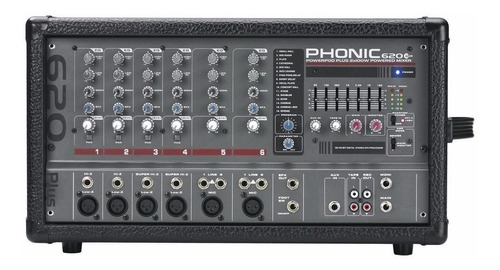 Consola Potenciada Phonic Power 620plus 200w Musica Pilar