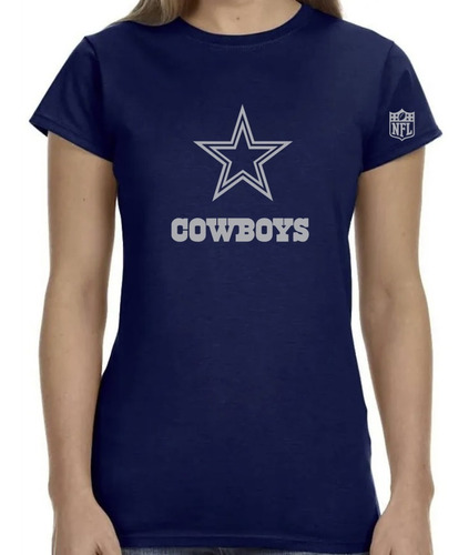 Playera Dallas Cowboys Logo Para Dama 