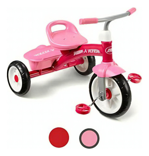 Triciclo Para Andar De Radio Flyer, Color Rosa Color Pink