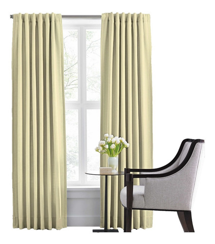 Juego De Cortinas Blackout Bloquea 100% Lavable Lavarropas 