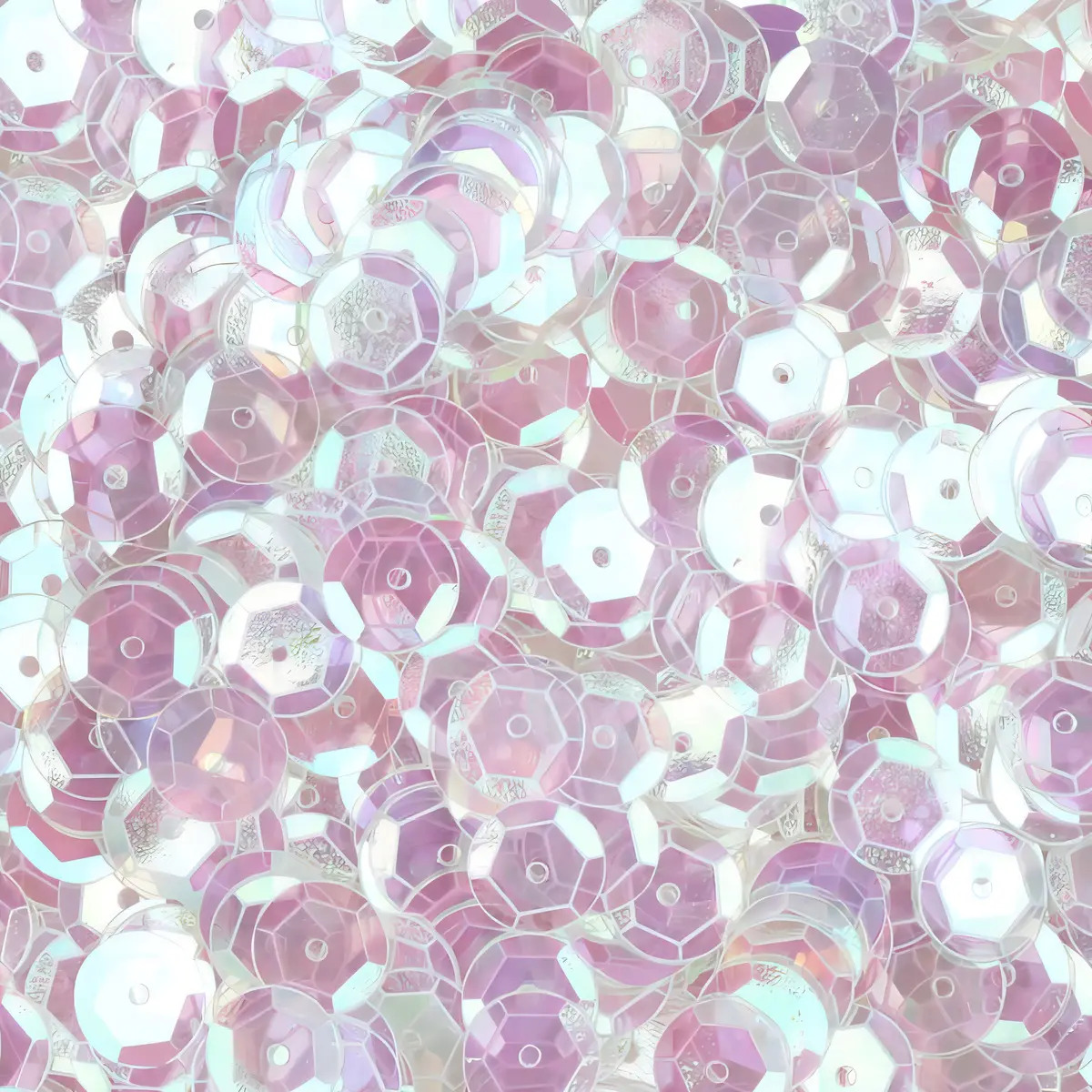 Lantejoula Irisada 8mm Lantecor Pacote Com 1000un Rosa Claro Cor Irizado 06