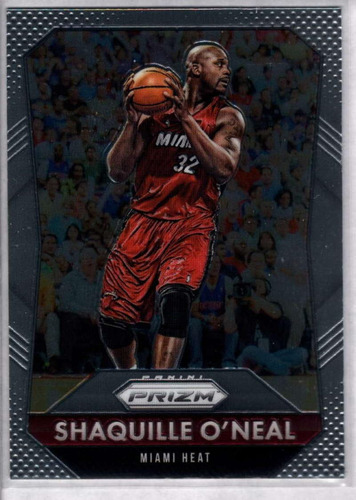 Panini Prizm Basketball 284 Shaquille Oneal Miami Heat Tarje