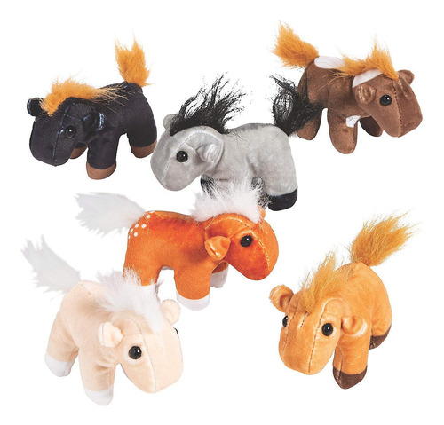 Fnein-6/934 Caballos De Peluche Granel, 1 Docena, 3 Pul...