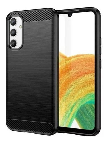 Funda Para Samsung A54 5g Tpu Fibra Carbono + Film Hidrogel