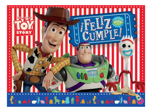 Afiche Toy Story Cumpleaños Cartel Deco Disney Original