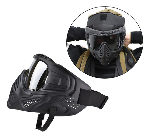 - Máscara De Cara Completa Cs Paintball Juegos Lente