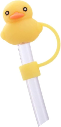 Tapón De Paja De Silicona Amarilla Reutilizable