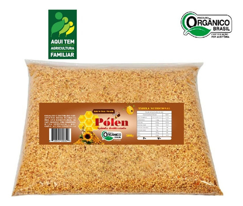 Pólen Apícola Desidratado 500g Orgânico Florada Do Coqueiro.