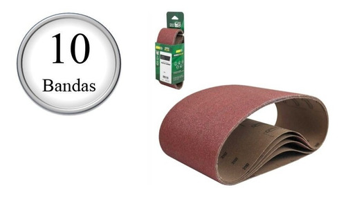 10 Bandas Óxido De Alum 3x18 G40 Algodón Sem-abierto