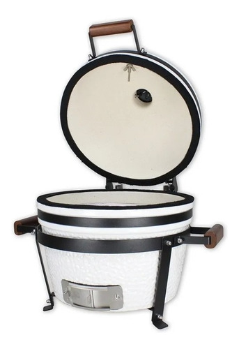 Imagen 3 de 9 de Horno Parrila Asador Kamado Mini 16 Ahumador Ceramica Color