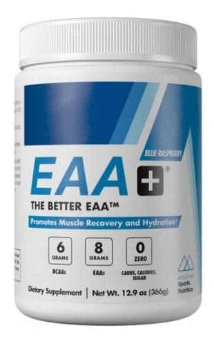 Modern Nutrition Eaa + 366 Gr 30 Servicios Aminoacidos Bcaa Sabor Mora azul