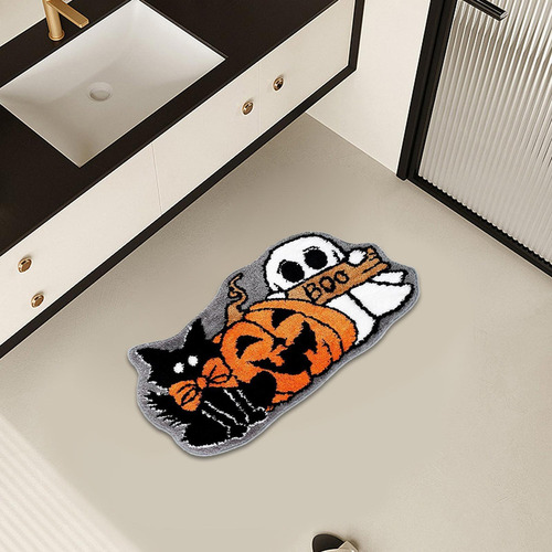 Alfombra De Baño De Calabaza Alfombra De Baño De Halloween A