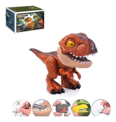 Juego De Bolígrafos De Papel 5 En 1 Con Forma De Dinosaurio