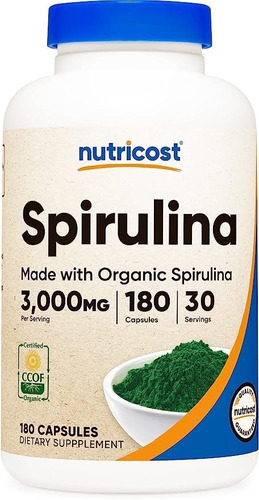 Original Nutricost Espirulina Org, 500mg, 240 Comprimidos