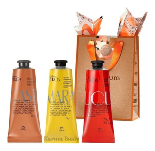 Natura Ekos Kit Regalo Crema De Manos X3 Castaña Maracuya