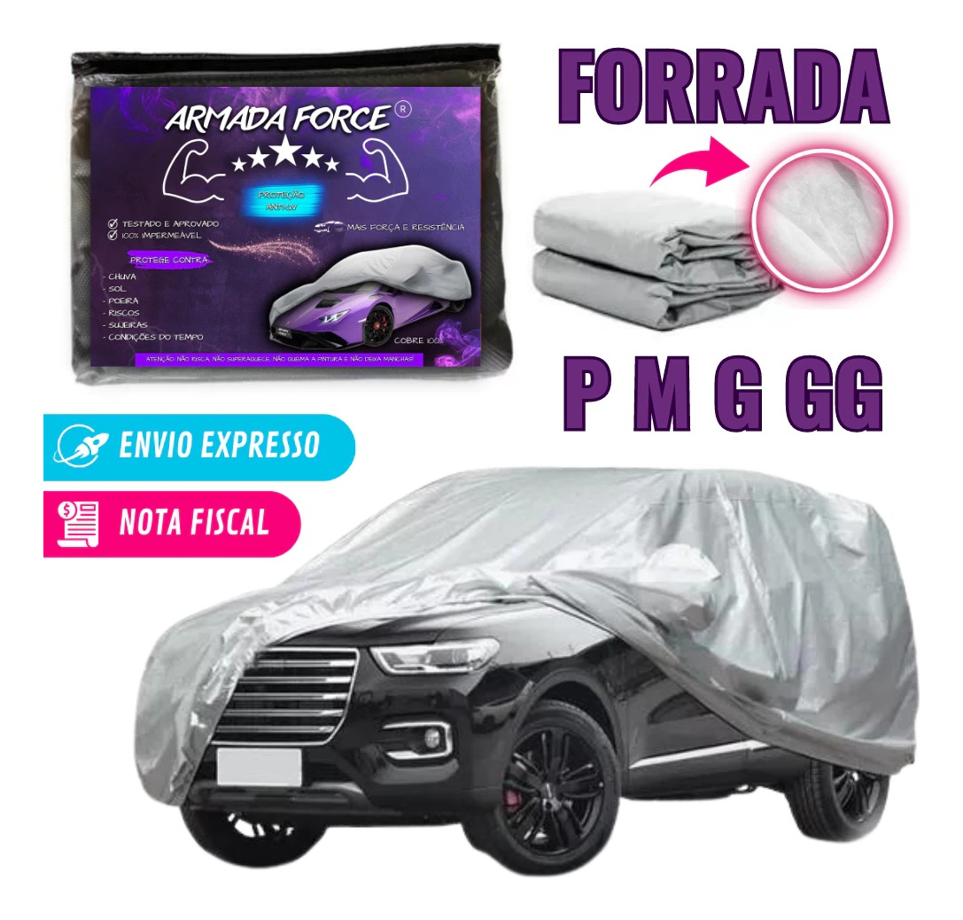 Capa de Cobrir Carro Forrada 100% Impermeável