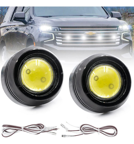 Parachoque Delantero Extra Blanco Led Luz Parrilla Para Gmc